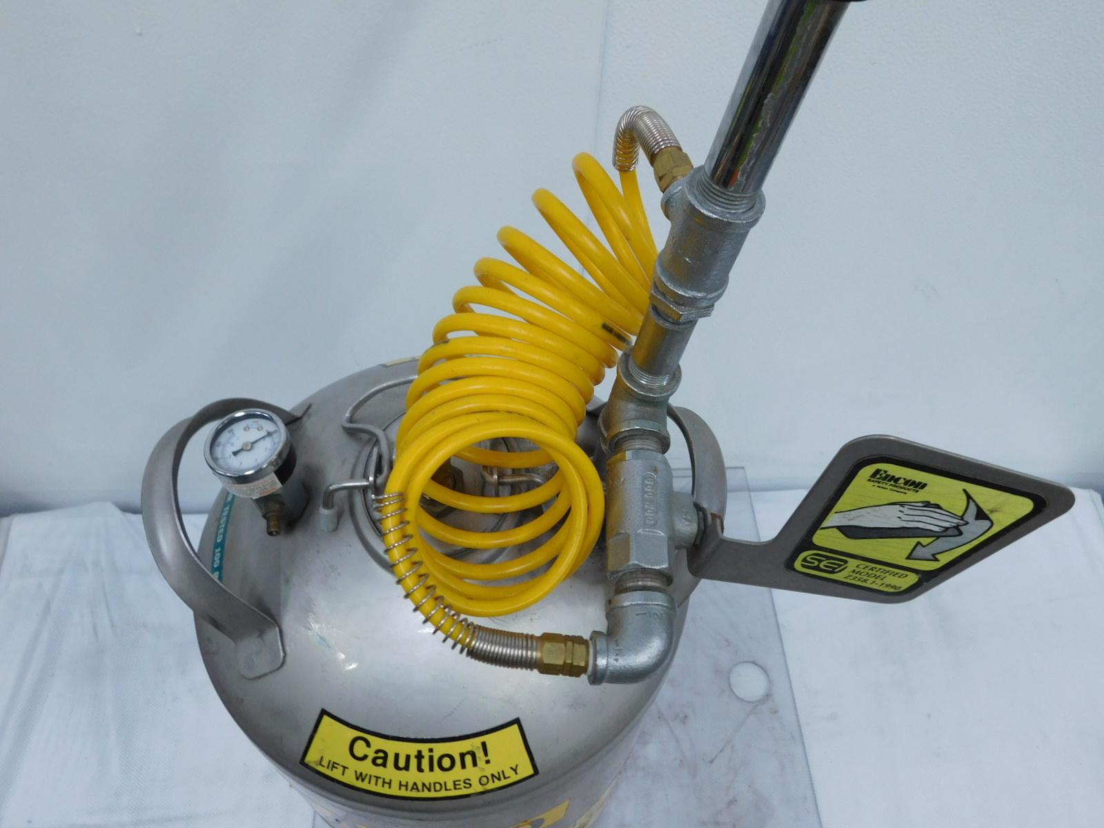 Encon Z358.11990 10 Gal Portable Pressurized Eye Wash Station Empty